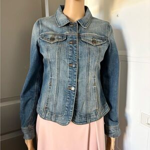Talbots Light Blue Jean women Jacket Denim size 4p used